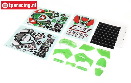 LOS260002 PROMOTO-MX Plastic parts-decals Green, set