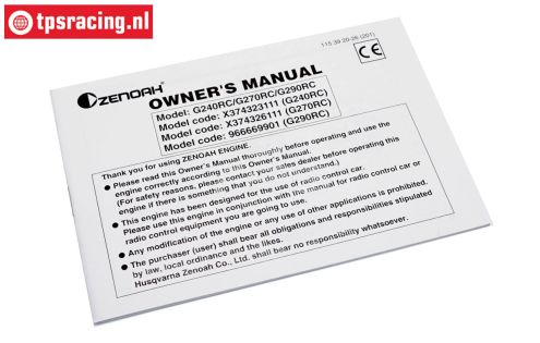 ZN02010 Zenoah G240-G270-G290 Service Manual, 1 pc.