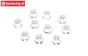TPS1223/03 Aluminum lock nut M3 Silver, 10 pcs.