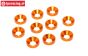 TPS1234/04 Countersunk ring Ø4 mm Orange, 10 pcs.