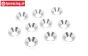 TPS1235/03 Countersunk ring Ø5 mm Silver, 10 pcs.
