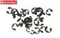 TPS6110 E-Clips black Ø3-Ø4-Ø4-Ø6-Ø7 mm, 28 pcs.