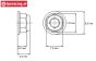 TPS1224/02 Aluminum lock nut with flange M4 Black, 10 pcs.