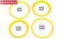 HPI3277 HD Beadlock Yellow, 4 pcs.
