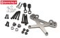 HPI87549 Alloy front Shock Mount HD Gun Metal, set