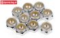 HPIZ868 Alloy Lock-Nut M4 Silver, 10 pcs