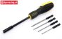 TPS0280/12 HSS Hex pins with Magnetic bit holder, Set