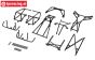 LOS241038 Rol cage complete Black LMT Truck, Set