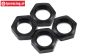 LOS252078 Wheel Nut Black SBR-2.0-SRR, 4 pcs