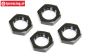 LOS252098 LOSI Alu-Wheel nut Black 25 mm, 4 pcs.