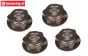 LOSB3228 LOSI Alu-Wheel nut closed Gold 24 mm, 4 pcs.