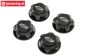 LOS352009 LOSI Alu-Wheel nut closed Black 24 mm, 4 pcs.