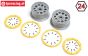 LOS45036 LOSI Rims Grey/Yellow, Set