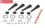 LOSB2856 Shock rubbers LOSI 5T-BWS-TLR, set