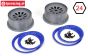 LOSB7027/B Rims with beadlock Grey-Bleu Ø120-W60 mm, Set