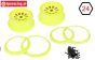 LOSB7035 Rims with beadlock neon yellow Ø120-W60 mm, Set