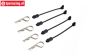LOS-3338 LOSI 5IVE-T 3.0 body clips & rubber, 4 pcs.