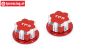 TPS0292/06 Wheel Nut Red 24 mm, 2 Pcs.