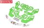 LOS-1826 LOSI LMT 2.0 Chassis plates green, set