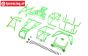 LOS-1828 LOSI LMT 2.0 Roll Cage complete green, set