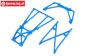 LOS241049 Rear Cage and Hoop Bars Bleu LMT Truck, Set