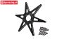 MX0606F-BK PROMOTO front Alu-Wheel star Black, 1 pc.
