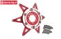 MX0606R-R PROMOTO rear Alu-Wheel star Red, 1 pc.