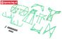 LOS241027 Rol cage complete Green LMT Truck, Set