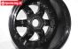 TPS5026/70B Nylon Rim 6-Spoke Black Ø120-W70 mm, 2 pcs.