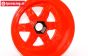 TPS5026/60R Nylon Rim 6-Spoke Red Ø120-W60 mm, 2 pcs.
