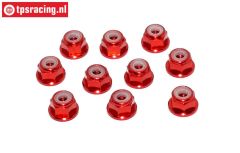 TPS1223/01 Aluminum lock nut M3 Red, 10 pcs.