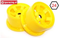 TPS5028/80YE Nylon Rim 6-Spoke W80 mm Yellow, 2 pcs.