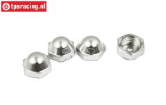 BWS59081S Wheel nut closed SILVER Ø24 mm, 4 pcs.