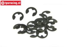 TPS6732/04 E-clip spring steel black Ø4 mm, 15 pcs