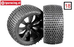 FG67207/05 Marder NERO M tires glued Ø185-B85 mm, 2 pcs.