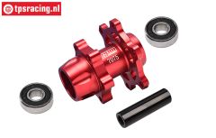 MX006-R PROMOTO Alu-wheel axle front Red, set