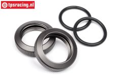 HPI102155 Schock adjuster nut Gun-Metal-Ø20 mm, 2 pcs