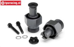 HPI105612 Wheel axle front HD, Gun-Metal, 2 pcs.