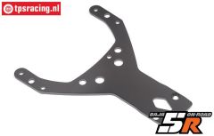 HPI115758 Plate front upper 5R, Gun Metal, 1 pc.