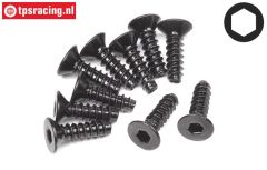 HPI94304 Countersunk Self tapping screw Ø3-L10 mm, 10 pcs.