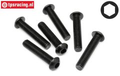 HPI94910 Button Head screw M6-L30 mm, 6 pcs