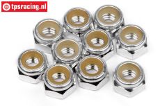 HPIZ868 Alloy Lock-Nut M4 Silver, 10 pcs