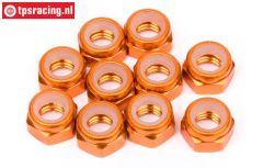 HPIZ868 Alloy Lock Nut M4 Orange, 10 pcs