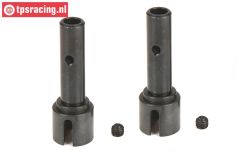 LOS252011 Wheel Axle rear DBXL-MTXL, 2 pcs.
