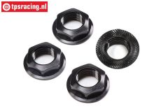 LOS252112 Wheelnut black SRR-SBR 2.0, 4 pcs