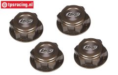 LOSB3228 LOSI Alu-Wheel nut closed Gold 24 mm, 4 pcs.