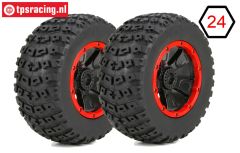 LOS45004 Tyre on Rim DBXL Ø175-W70 mm, 2 pcs.