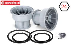 LOS45013 MTXL rim Grey-Black, Set