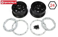 LOS45015 Rim with Beadlock DBXL-E Black-Grey, Set