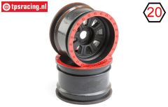 LOS45028 Rims Black Super Rock Rey, 2 pcs.
